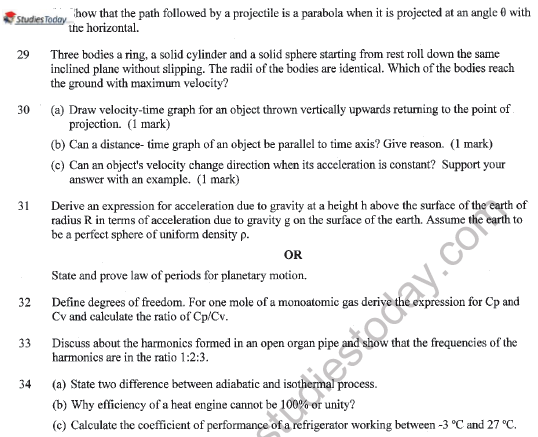 CBSE Class 11 Physics Sample Paper Set J Solved 6