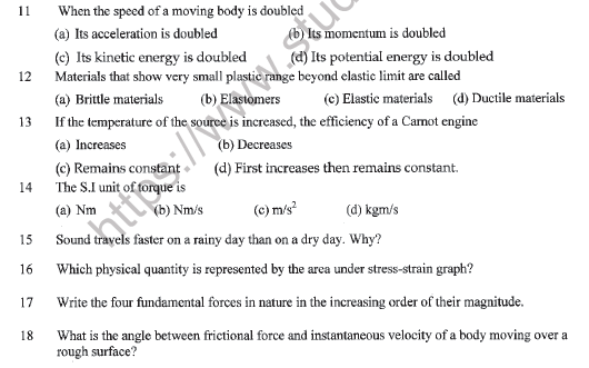 CBSE Class 11 Physics Sample Paper Set K Solved 3