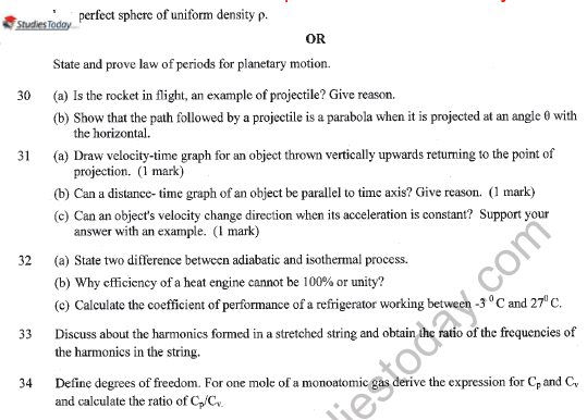 CBSE Class 11 Physics Sample Paper Set K Solved 6