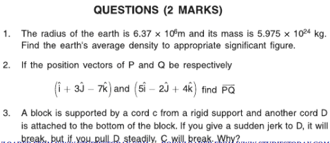 CBSE Class 11 Physics Sample Paper Set R