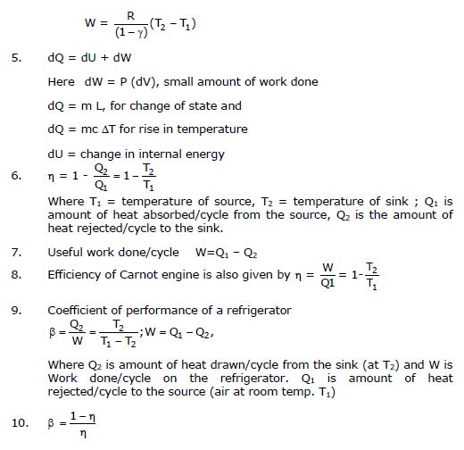 CBSE Class 11 Physics Thermodynamics Notes Set B