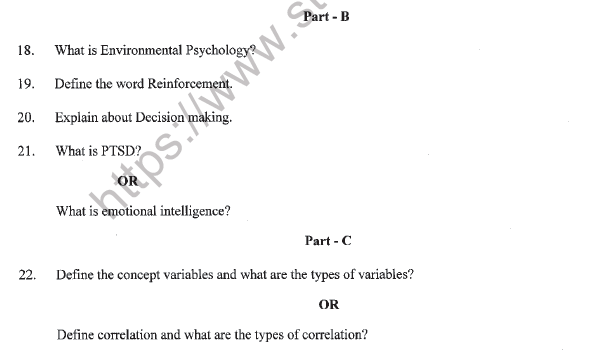 CBSE Class 11 Psychology Question Paper Set H Solved 3