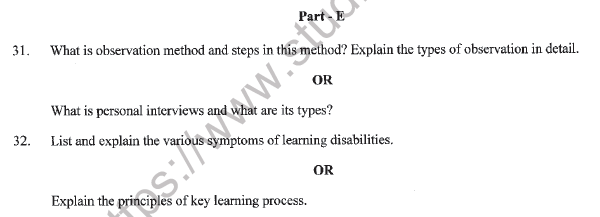 CBSE Class 11 Psychology Question Paper Set H Solved 5