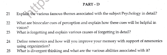 CBSE Class 11 Psychology Sample Paper Set H Solved 3