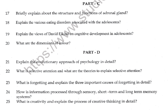 CBSE Class 11 Psychology Sample Paper Set I Solved 3