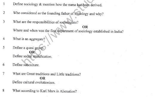 CBSE Class 11 Sociology Sample Paper Set E Solved 1