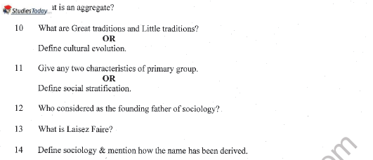 CBSE Class 11 Sociology Sample Paper Set F Solved 2CBSE Class 11 Sociology Sample Paper Set F Solved 2