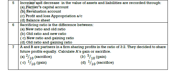 CBSE Class 12 Accountancy Change in Profit Sharing Worksheet Set B 2