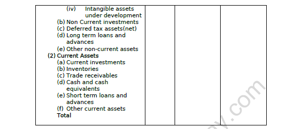 CBSE Class 12 Accountancy Financial Statements of A Company Worksheet 2