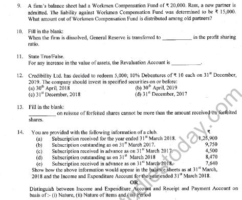CBSE Class 12 Accountancy Sample Paper 2021 Set A Solved 2