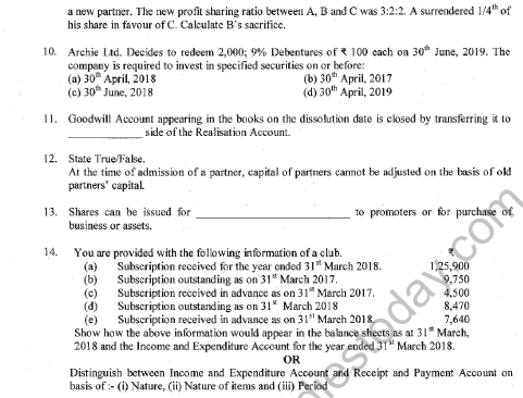 CBSE Class 12 Accountancy Sample Paper 2021 Set B Solved 1