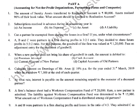 CBSE Class 12 Accountancy Sample Paper 2021 Set B Solved 1