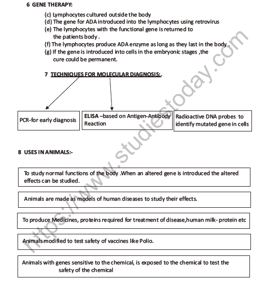 CBSE Class 12 Biology Biotechnology And Its Application Question Bank 6