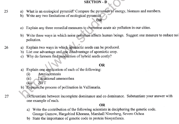 CBSE Class 12 Biology Question Paper 2021 Set B Solved 5