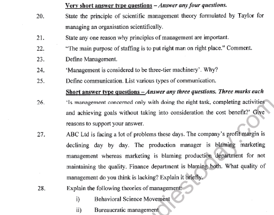 CBSE Class 12 Business Administration Question Paper 2022 Set B Solved 4