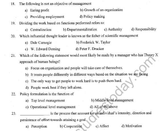 CBSE Class 12 Business Administration Sample Paper 2021 Set A Solved 4