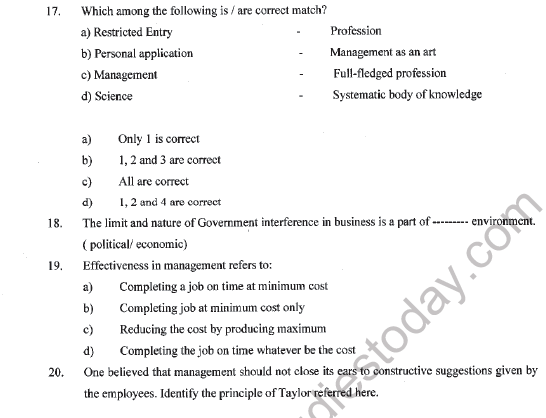 CBSE Class 12 Business Studies Question Paper 2021 Set A Solved 4