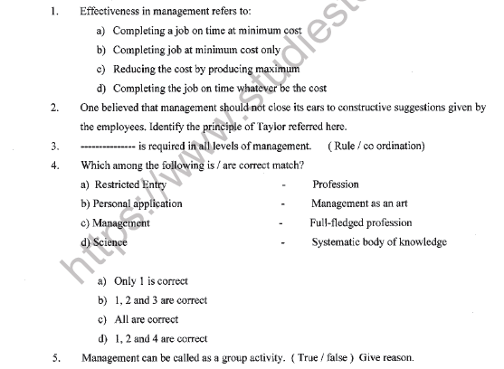 CBSE Class 12 Business Studies Question Paper 2021 Set B Solved 1