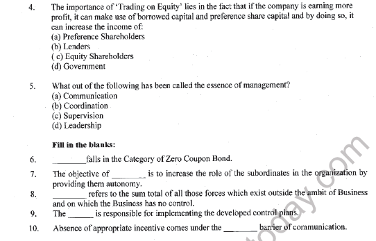 CBSE Class 12 Business Studies Sample Paper 2021 Set A Solved 2