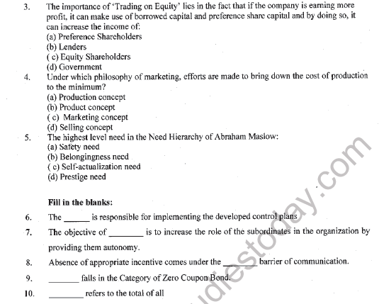 CBSE Class 12 Business Studies Sample Paper 2021 Set B Solved 2