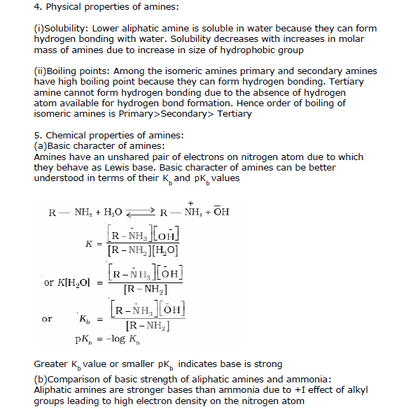 CBSE Class 12 Chemistry - Amines Chapter Notes 4