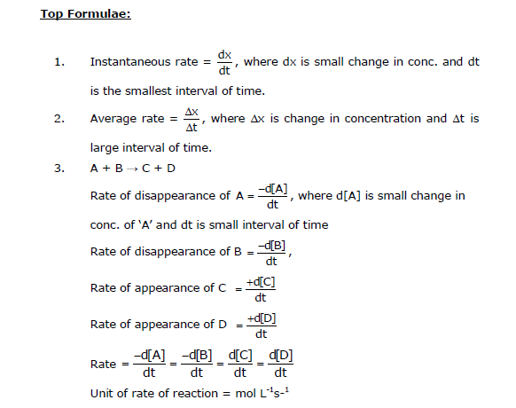 CBSE Class 12 Chemistry - Chemical Kinetics Chapter Notes 1