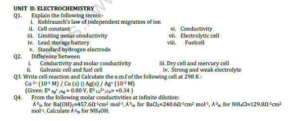 CBSE Class 12 Chemistry All Chapters Questions Bank 2