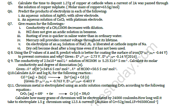 CBSE Class 12 Chemistry All Chapters Questions Bank 3