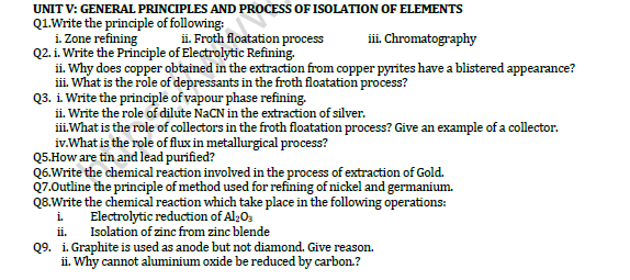 CBSE Class 12 Chemistry All Chapters Questions Bank 6