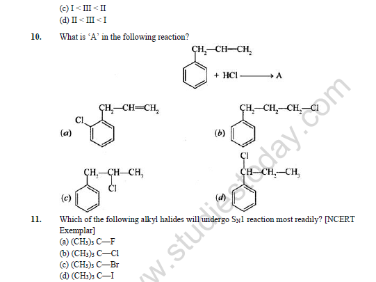 CBSE Class 12 Chemistry Haloalkanes And Haloarenes Question Bank Set B 4