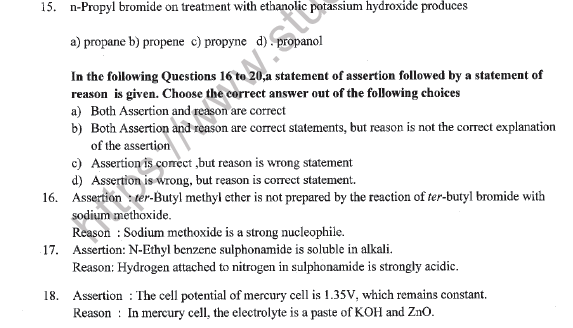 CBSE Class 12 Chemistry Question Paper 2020 Set C Solved 3