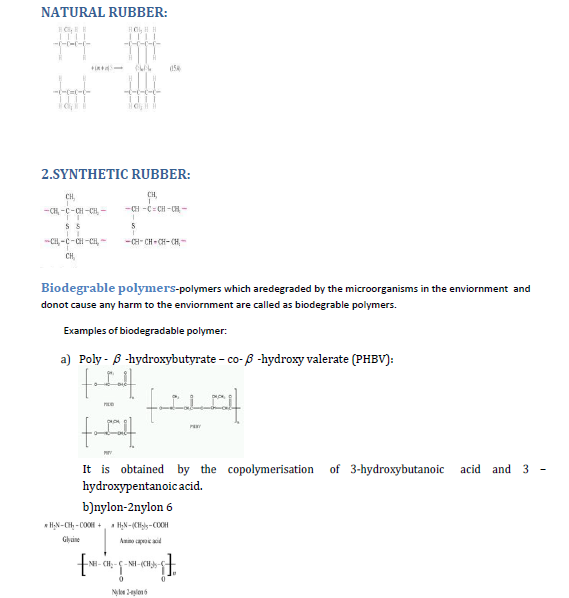 CBSE Class 12 Chemistry Revision Polymer 1