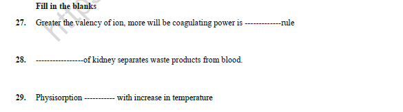 CBSE Class 12 Chemistry Surface Chemistry Question Bank Set B 7