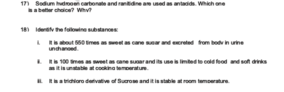 CBSE Class 12 Chemistry notes and questions for Chemistry in Everyday Life Part A 2