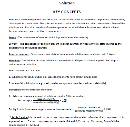 CBSE Class 12 Chemistry-Solutions 1