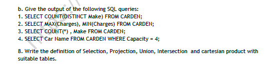 CBSE Class 12 Computer Science Data Base Concept Worksheet 2