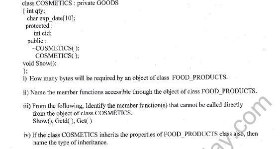 CBSE Class 12 Computer Science Question Paper 2020 Set C Solved 6