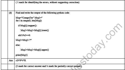 CBSE Class 12 Computer Science Sample Paper 1 2