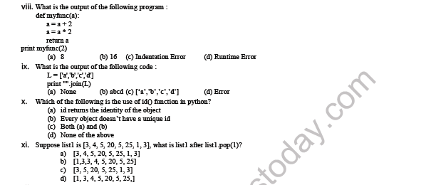 CBSE Class 12 Computer Science Sample Paper 4 3