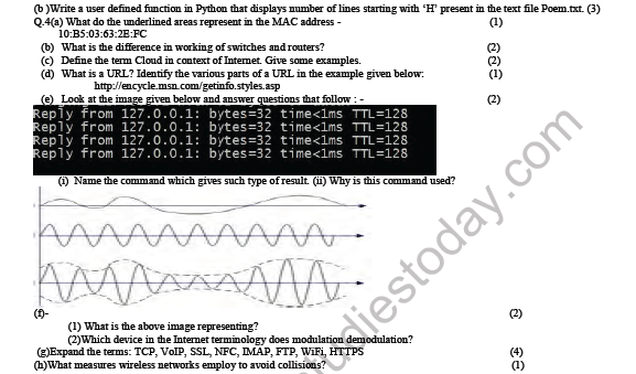 CBSE Class 12 Computer Science Sample Paper 4 5