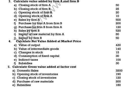 CBSE Class 12 Economics National Income Accounting Worksheet Set A 2