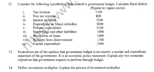 CBSE Class 12 Economics Sample Paper 2020 Set A Solved 3