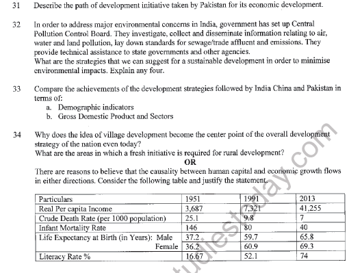 CBSE Class 12 Economics Sample Paper 2020 Set A Solved 8