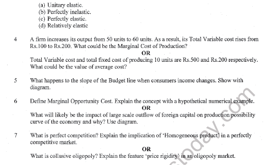 CBSE Class 12 Economics Sample Paper 2021 Set A Solved 2