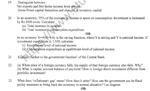 CBSE Class 12 Economics Sample Paper 2021 Set B Solved 5