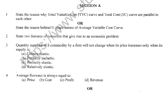 CBSE Class 12 Economics Sample Paper 2021 Set C Solved 1