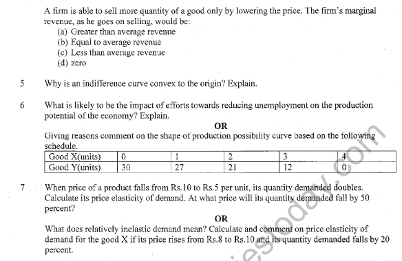 CBSE Class 12 Economics Sample Paper 2021 Set C Solved 2