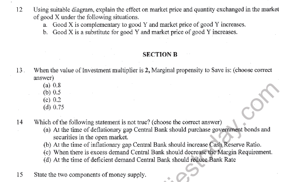 CBSE Class 12 Economics Sample Paper 2021 Set C Solved 4