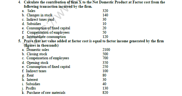 CBSE Class 12 Economics Value Added Numericals Worksheet Set A 2