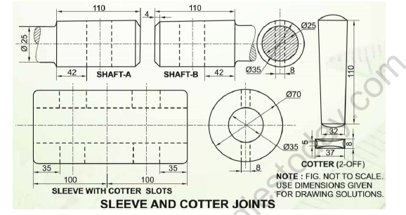 CBSE Class 12 Engineering Graphics Assembly Drawing Worksheet Set B 3